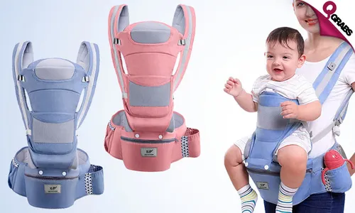 Baby Carrier with Hip Seat & Lumbar Support!